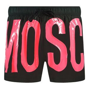 Moschino Mens Logo Swim Shorts / Pink/Black